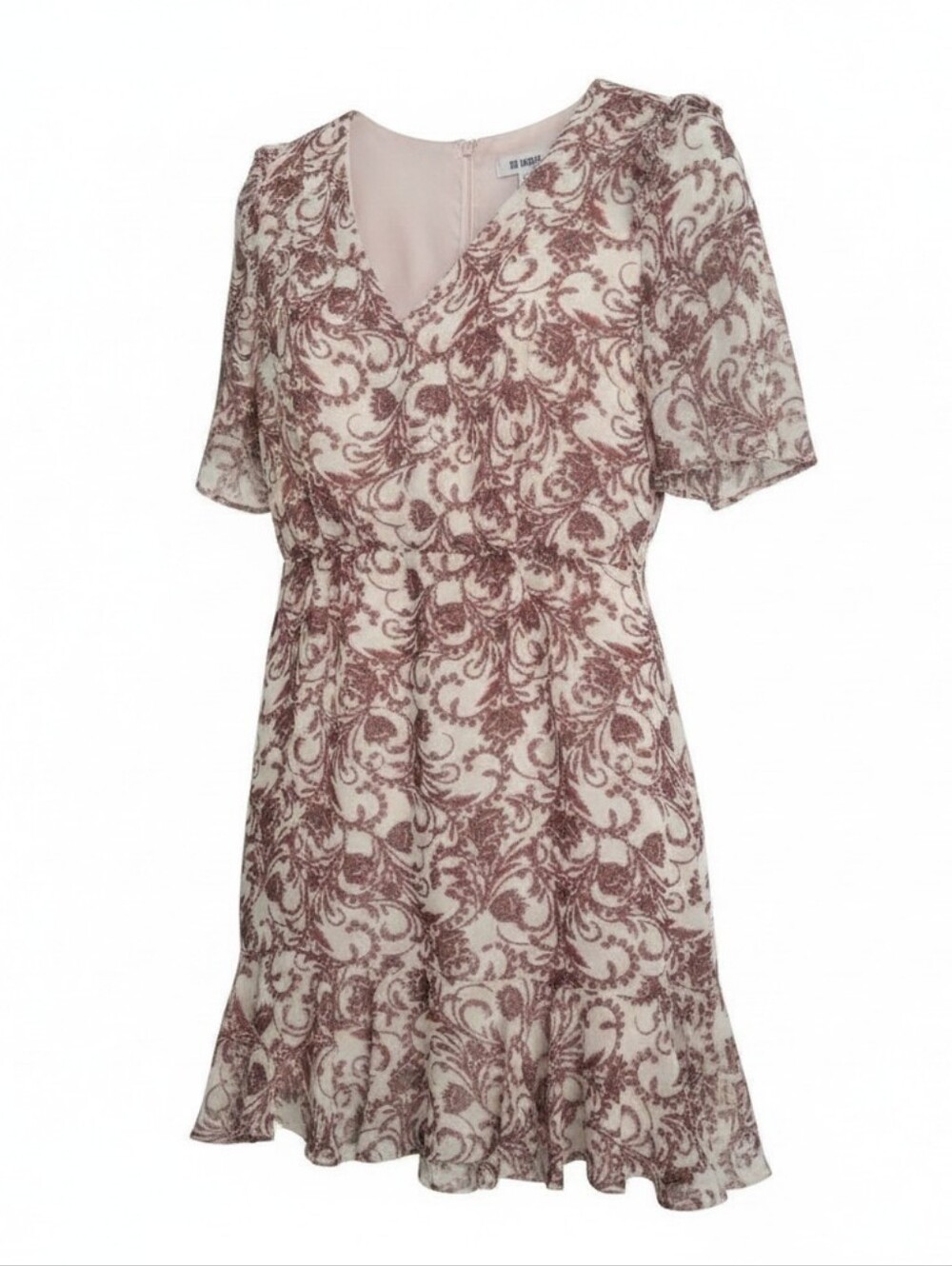 BB Dakota Twirl Win Faux Wrap Ruffle Hem Paisley Size 6